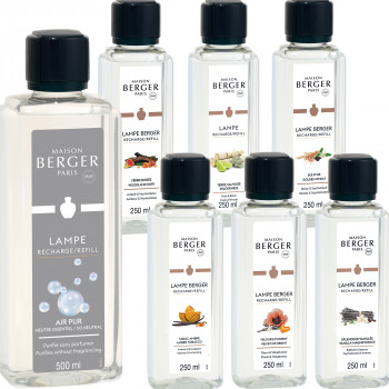 Lampe Berger Düfte - großes Entdeckungsset mit 6x 250 ml Duft und 1x 500 ml Neutral