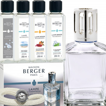 Lampe Berger Geschenkset XXL Cube inkl. 4x 250 ml Duft Frische Edition