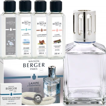 Lampe Berger Geschenkset XXL Cube inkl. 4x 250 ml Duft Entdecker Edition