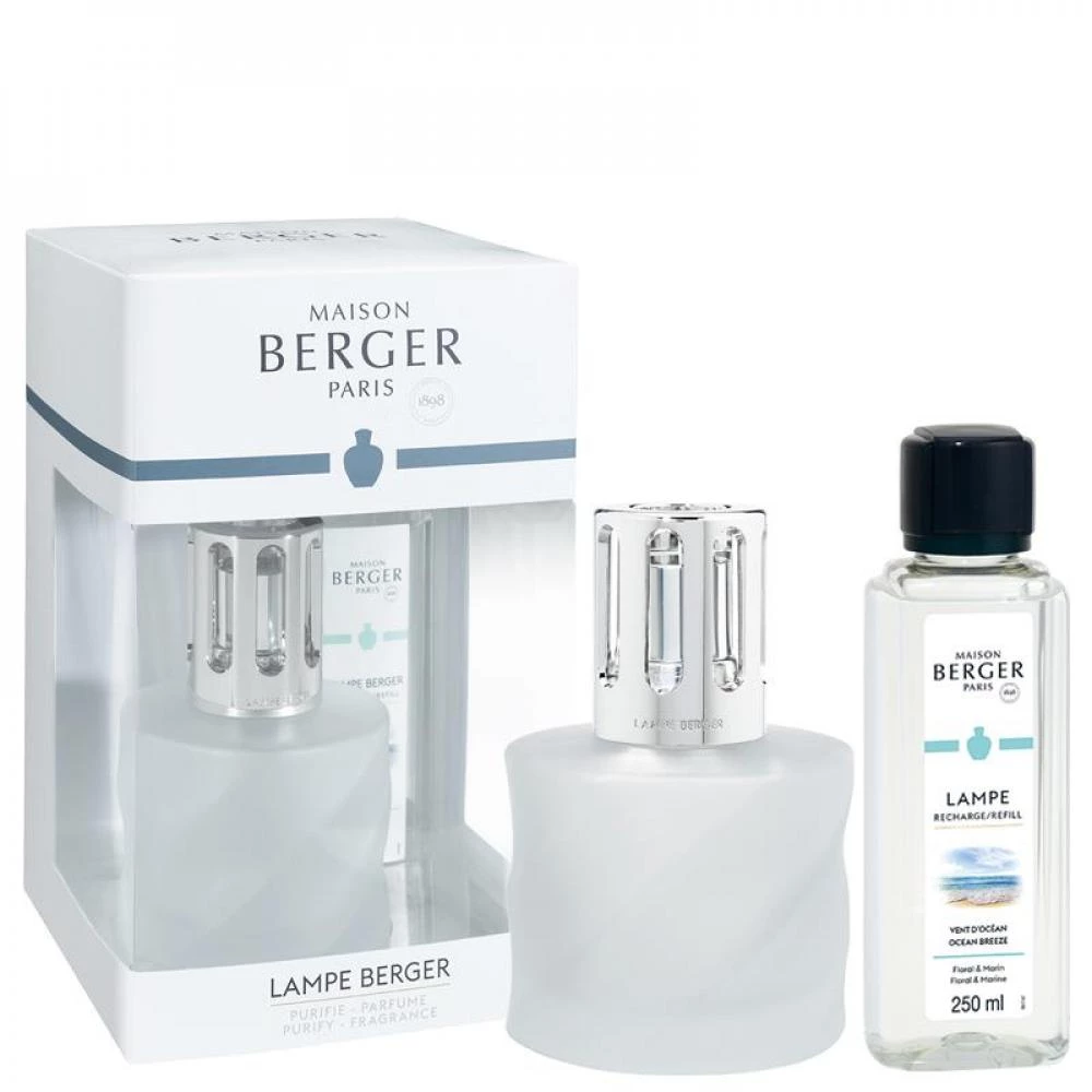 Lampe Berger Geschenkset Spirale gefrostet / weiß inkl. 250ml Vent d´Ocean Lampe Berger Geschenkset Spirale gefrostet / weiß inkl. 250ml Vent d´Ocean
