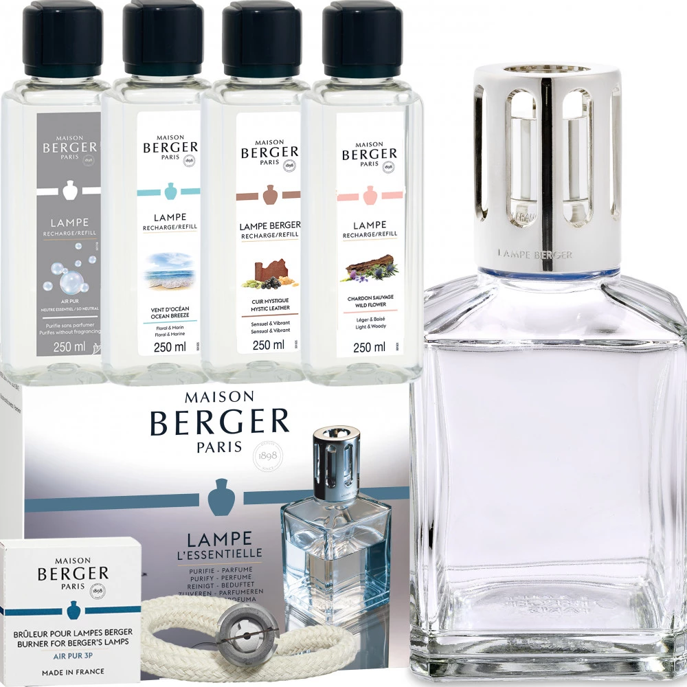 Lampe Berger Geschenkset XXL Cube inkl. 4x 250 ml Duft Entdecker Edition Lampe Berger Geschenkset XXL Cube inkl. 4x 250 ml Duft Entdecker Edition